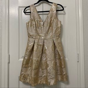 Gold Mini Dress Womens Size Small